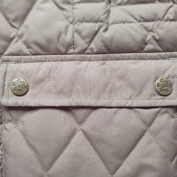 EDDIE BAUER Tan Goose Down Quilted Jacket Size Large - Picture 13 of 14